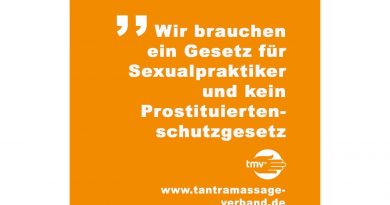 ProstSchG Stellungnahme Tantramassage Verband TMV