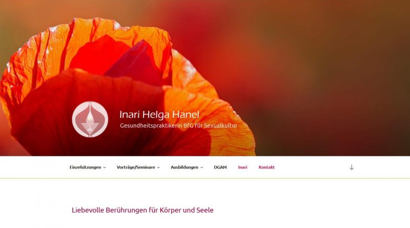 Inaria Hanel Webseite Screenshot
